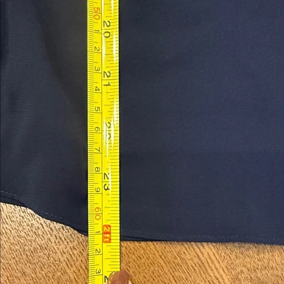 Calvin Klein Navy Ruffle Sleeveless Blouse - Picture 8 of 8